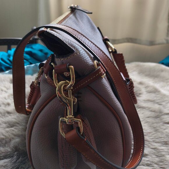 Dooney & Bourke Pebble Grain Satchel, Oyster - Picture 5 of 8